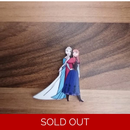 Disney Frozen - Elsa & Anna - Sisters - Standing  Single Pin Badge